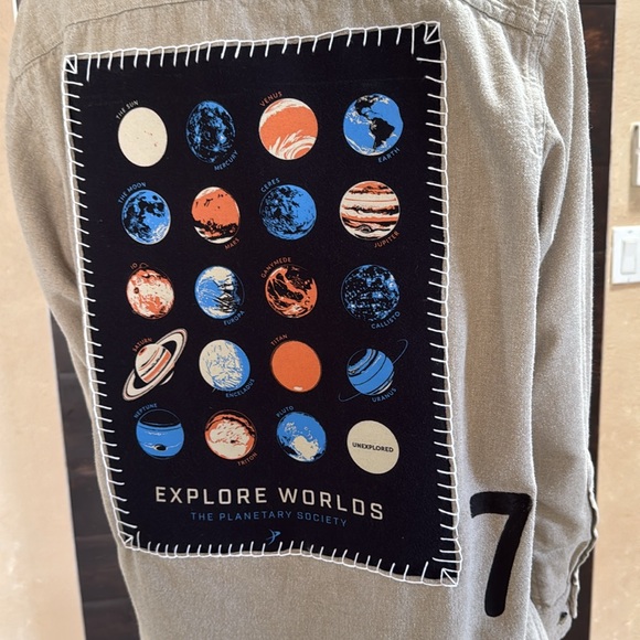 The Planetary Society Tan Flannel Size M - Picture 6 of 8